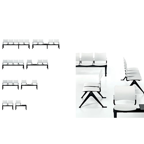 Scaune sala de asteptare Linea Fabbrica, Urban Plastic Bench